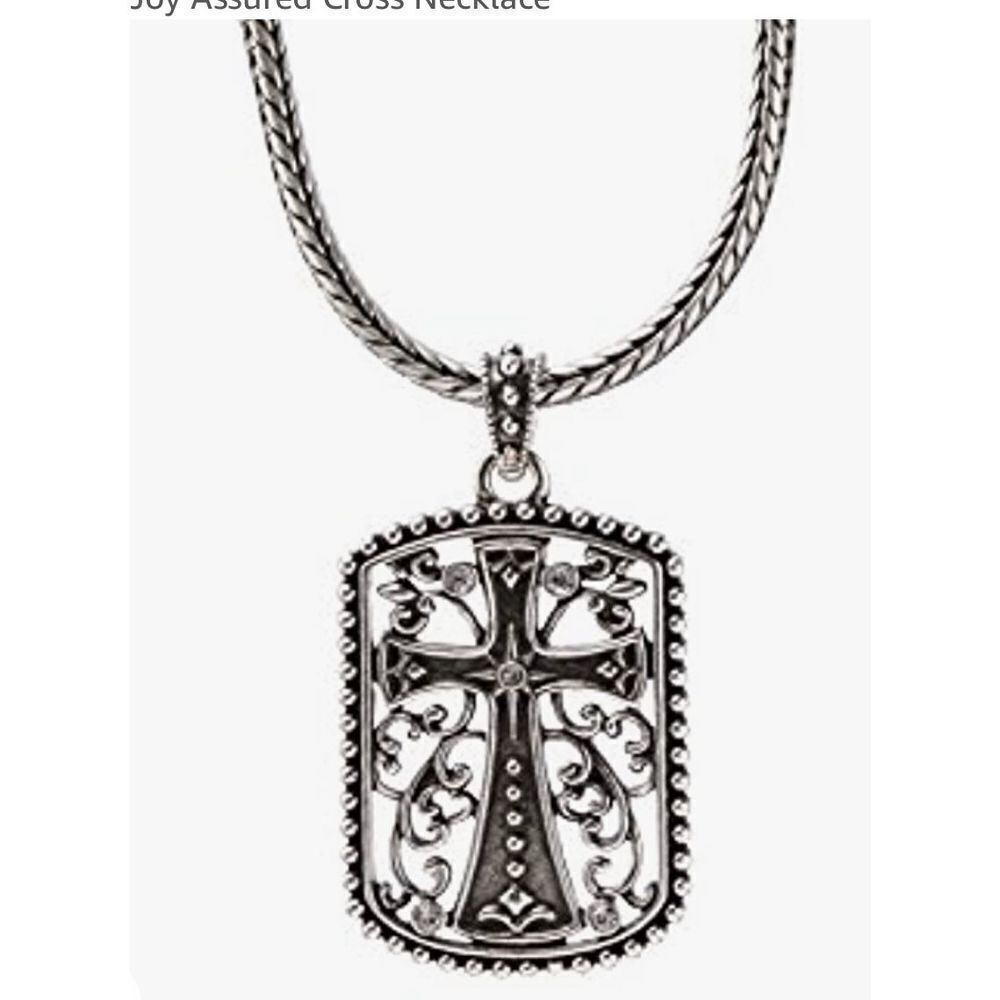 Halle Joy Cross Pendant Silver Chain